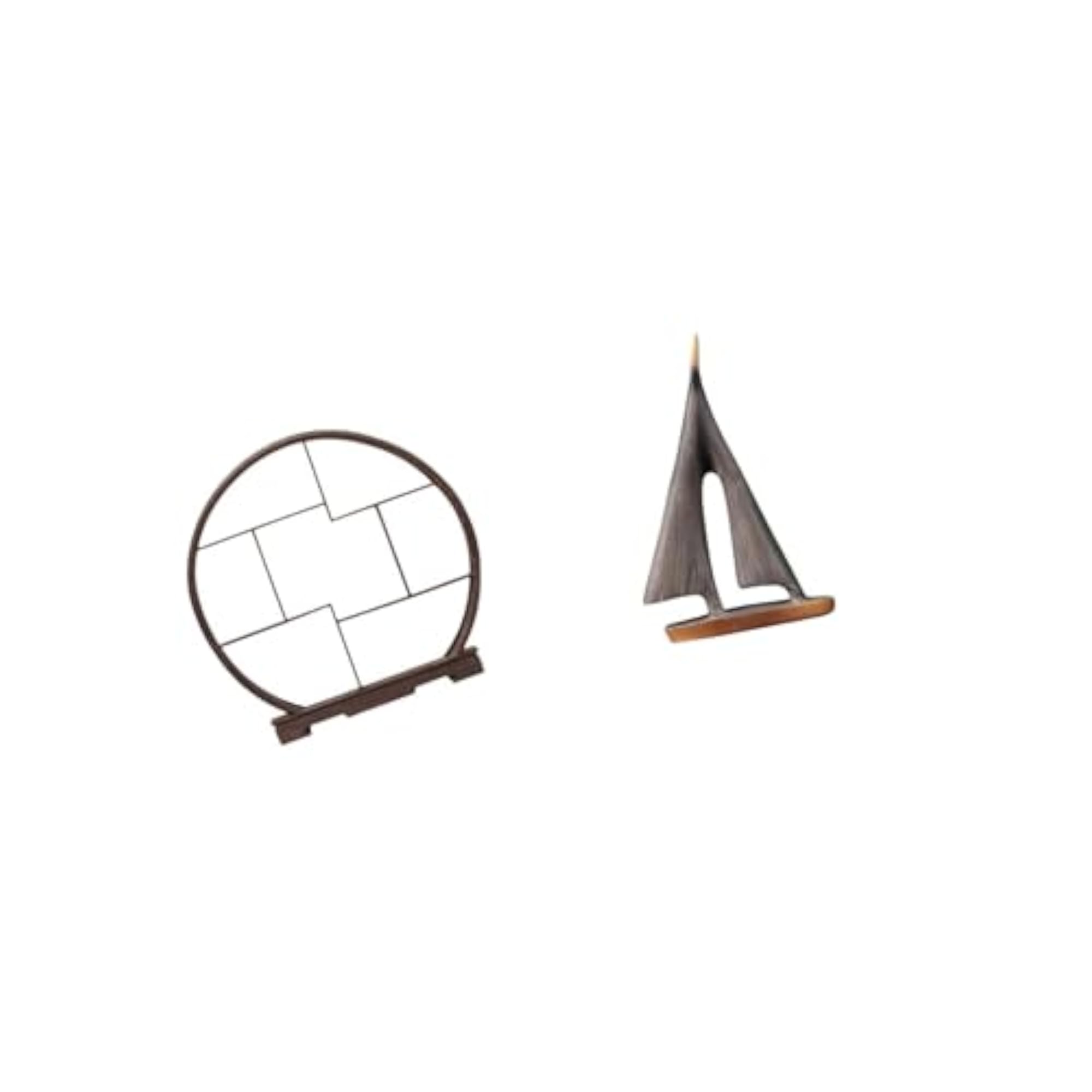 Wooden Sailing Display Stand Organizer, Antique Shelf Decor